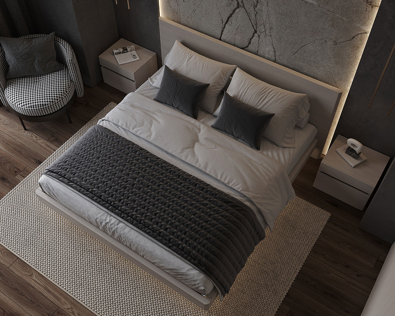 Moderno light White Bedroom