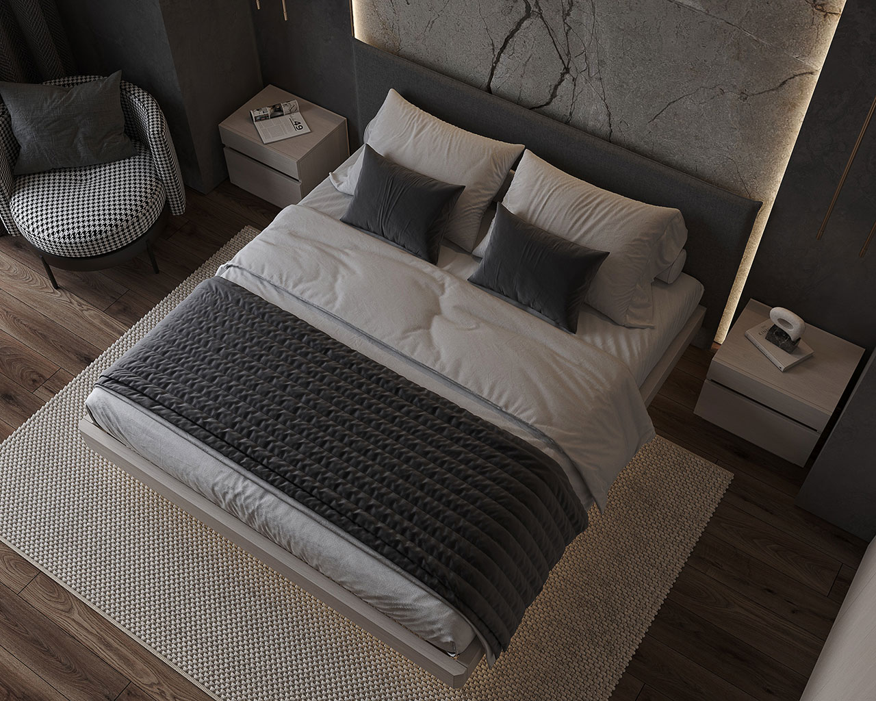 Moderno light White Bedroom