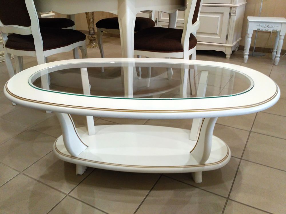 Стол журнальный Опал (слоновая кость)  - 10%