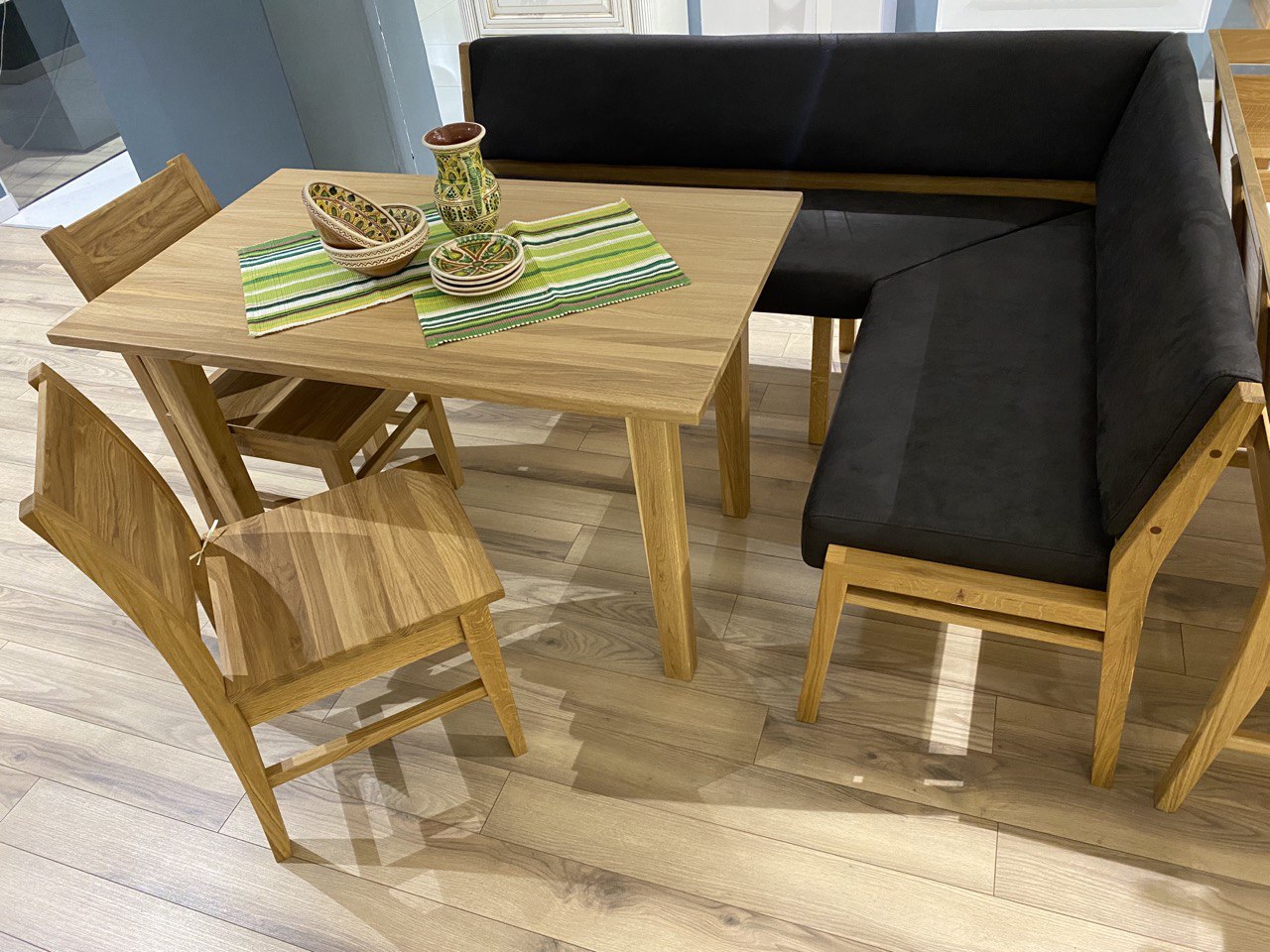 Лавка кутова з м'яким сидінням